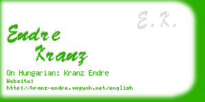 endre kranz business card